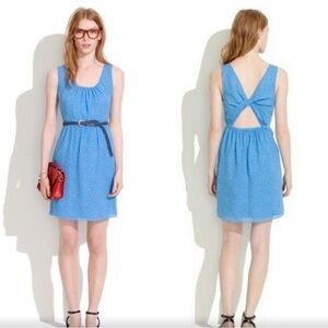 Madewell Rosie Blue Twist Back Floral Dress Size 2